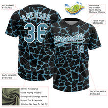 Load image into Gallery viewer, Custom Black Shadow Blue-White 3D Pattern Design Abstract Network Crackle Two-Button Unisex Softball Jersey