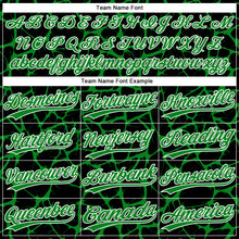 Laden Sie das Bild in den Galerie-Viewer, Custom Black Grass Green-White 3D Pattern Design Abstract Network Crackle Two-Button Unisex Softball Jersey