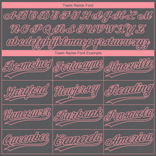Load image into Gallery viewer, Custom Steel Gray Medium Pink Washington City Edition Gradient Two-Button Unisex Softball Jersey