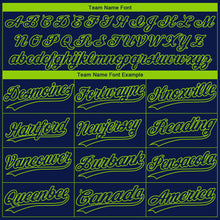 Charger l'image dans la galerie, Custom Navy Neon Green Seattle City Edition Gradient Two-Button Unisex Softball Jersey