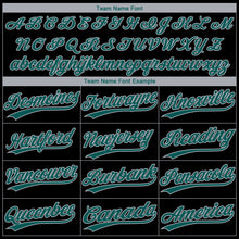Charger l'image dans la galerie, Custom Black Midnight Green-Gray Philadelphia City Edition Gradient Two-Button Unisex Softball Jersey