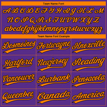 Charger l'image dans la galerie, Custom Purple Bay Orange-Black Phoenix City Edition Gradient Two-Button Unisex Softball Jersey