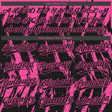 Charger l'image dans la galerie, Custom Black Pink Splatter Torn Sharp Brush Stroke Two-Button Unisex Softball Jersey