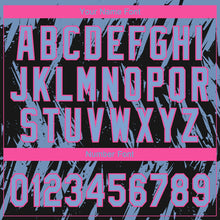 Charger l'image dans la galerie, Custom Black Light Blue-Pink Splatter Torn Sharp Brush Stroke Two-Button Unisex Softball Jersey