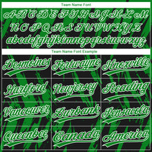 Charger l'image dans la galerie, Custom Black Grass Green-White Splatter Torn Sharp Brush Stroke Two-Button Unisex Softball Jersey