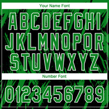 Charger l'image dans la galerie, Custom Black Grass Green-White Splatter Torn Sharp Brush Stroke Two-Button Unisex Softball Jersey