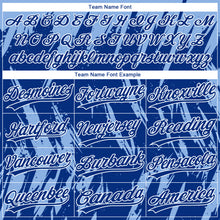 Charger l'image dans la galerie, Custom Light Blue Royal-White Splatter Torn Sharp Brush Stroke Two-Button Unisex Softball Jersey