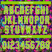 Laden Sie das Bild in den Galerie-Viewer, Custom Graffiti Pattern Neon Green-White Vibrant Multi-Color Street Style Two-Button Unisex Softball Jersey