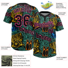 Charger l'image dans la galerie, Custom Black Pink Bowling 3D Pattern Design Two-Button Unisex Softball Jersey