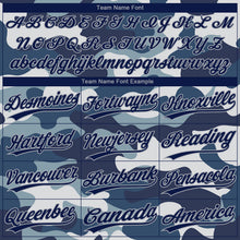 Load image into Gallery viewer, Custom Camo Navy-Gray Salute To Service Two-Button Unisex Softball Jersey