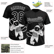 Загрузить изображение в средство просмотра галереи, Custom Black White Astronaut 3D Pattern Design Two-Button Unisex Softball Jersey