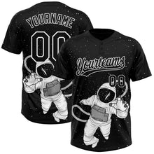 Загрузить изображение в средство просмотра галереи, Custom Black White Astronaut 3D Pattern Design Two-Button Unisex Softball Jersey