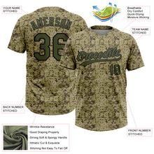 Charger l'image dans la galerie, Custom Camo Olive-Black Salute To Service Two-Button Unisex Softball Jersey