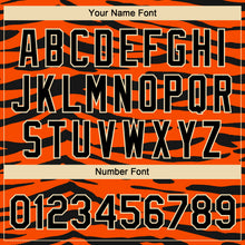 Charger l'image dans la galerie, Custom Orange Black-Cream Tiger Print 3D Pattern Design Two-Button Unisex Softball Jersey