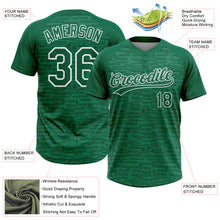 Charger l'image dans la galerie, Custom Kelly Green-White Raglan Sleeves Distressed Fragment Brush Stroke Two-Button Unisex Softball Jersey