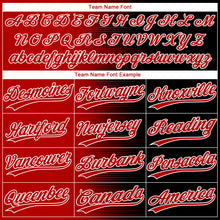 Load image into Gallery viewer, Custom Black Red-White Gradient Horizontal Stripe Two-Button Unisex Softball Jersey
