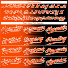 Load image into Gallery viewer, Custom Black Orange-White Gradient Horizontal Stripe Two-Button Unisex Softball Jersey