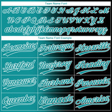 Загрузить изображение в средство просмотра галереи, Custom Black Teal-White Gradient Horizontal Stripe Two-Button Unisex Softball Jersey
