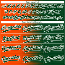 Laden Sie das Bild in den Galerie-Viewer, Custom Green Orange-White Gradient Horizontal Stripe Two-Button Unisex Softball Jersey