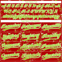 Laden Sie das Bild in den Galerie-Viewer, Custom Red Neon Green-White Abstract Shattered Paint Splatter Two-Button Unisex Softball Jersey