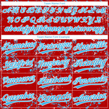 Загрузить изображение в средство просмотра галереи, Custom Red Sky Blue-White Abstract Shattered Paint Splatter Two-Button Unisex Softball Jersey