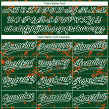 Загрузить изображение в средство просмотра галереи, Custom Green Kelly Green Orange-White Abstract Shattered Paint Splatter Two-Button Unisex Softball Jersey