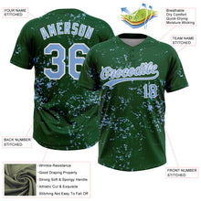 Laden Sie das Bild in den Galerie-Viewer, Custom Green Light Blue Kelly Green-White Abstract Shattered Paint Splatter Two-Button Unisex Softball Jersey