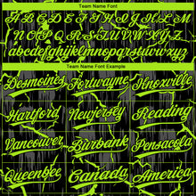Charger l'image dans la galerie, Custom Black Neon Green-Gray Raglan Sleeves Neon Lightning Crackle Two-Button Unisex Softball Jersey