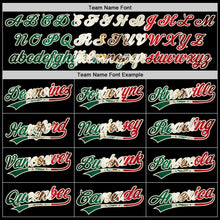 Laden Sie das Bild in den Galerie-Viewer, Custom Black Vintage Mexican Flag Cream-Kelly Green Raglan Sleeves Stripes Two-Button Unisex Softball Jersey