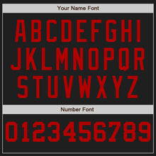 Laden Sie das Bild in den Galerie-Viewer, Custom Black Cream-Red Pinstripe Authentic Split Fashion Baseball Jersey