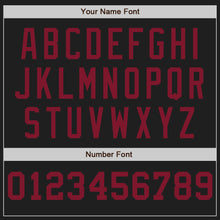 Laden Sie das Bild in den Galerie-Viewer, Custom Black Cream-Crimson Pinstripe Authentic Split Fashion Baseball Jersey