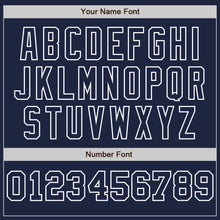 Load image into Gallery viewer, Custom Navy White-Navy Pinstripe Authentic Split Fashion Baseball Jersey