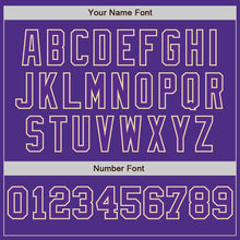 Load image into Gallery viewer, Custom Purple Cream-Purple Pinstripe Authentic Split Fashion Baseball Jersey