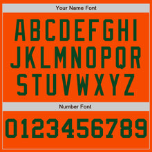 Load image into Gallery viewer, Custom Orange White-Green Pinstripe Authentic Split Fashion Baseball Jersey