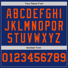 Load image into Gallery viewer, Custom Royal White-Orange Pinstripe Authentic Split Fashion Baseball Jersey