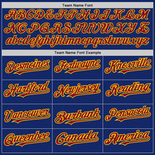 Load image into Gallery viewer, Custom Royal Yellow-Maroon Pinstripe Authentic Split Fashion Baseball Jersey