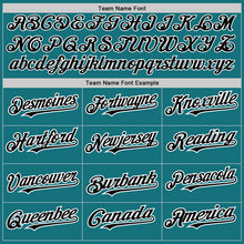 Laden Sie das Bild in den Galerie-Viewer, Custom Teal White-Black Pinstripe Authentic Split Fashion Baseball Jersey