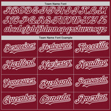 Load image into Gallery viewer, Custom Crimson White-Crimson Pinstripe Authentic Split Fashion Baseball Jersey