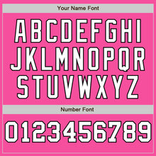 Load image into Gallery viewer, Custom Pink White-Black Pinstripe Authentic Split Fashion Baseball Jersey