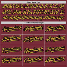 Laden Sie das Bild in den Galerie-Viewer, Custom Burgundy Old Gold-Black Pinstripe Authentic Split Fashion Baseball Jersey