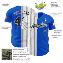 Laden Sie das Bild in den Galerie-Viewer, Custom Thunder Blue White-Black Pinstripe Authentic Split Fashion Baseball Jersey