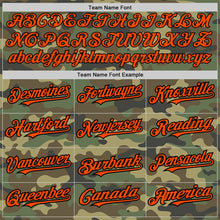 Laden Sie das Bild in den Galerie-Viewer, Custom Camo Orange Cream-Black Pinstripe Authentic Split Fashion Salute To Service Baseball Jersey