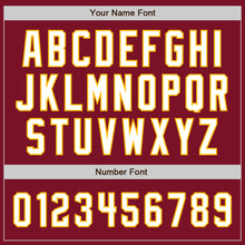 Загрузить изображение в средство просмотра галереи, Custom Crimson Black-Gold Authentic Split Fashion Baseball Jersey