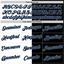 Load image into Gallery viewer, Custom Black White-Light Blue Split Fashion Performance T-Shirt