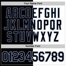 Load image into Gallery viewer, Custom Black White-Light Blue Split Fashion Performance T-Shirt