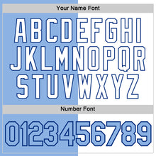 Load image into Gallery viewer, Custom Light Blue White-Royal Split Fashion Performance T-Shirt