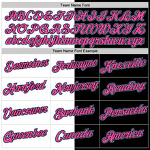 Load image into Gallery viewer, Custom Black Pink-Light Blue Split Fashion Performance T-Shirt