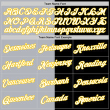 Load image into Gallery viewer, Custom Black Yellow-Gray Split Fashion Performance T-Shirt