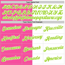 Load image into Gallery viewer, Custom White Neon Green-Pink Split Fashion Performance T-Shirt