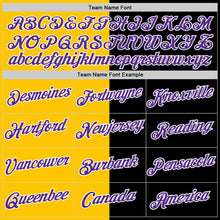 Загрузить изображение в средство просмотра галереи, Custom Black Purple-Yellow Split Fashion Performance T-Shirt